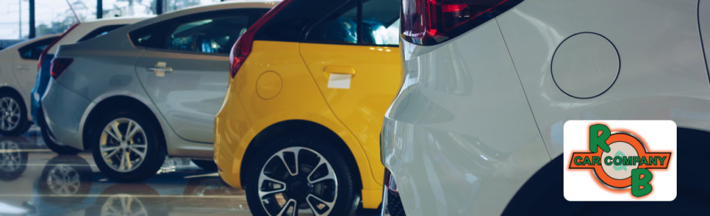 Customers exploring inspected and serviced used cars at R&B Car Company, Fort Wayne
