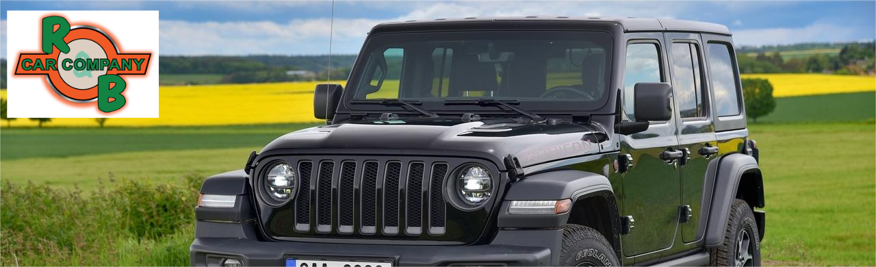 Jeep Wrangler SUV parked outside R&B Car Company Fort Wayne dealership in Fort Wayne, IN.
